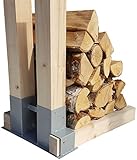 4 x Holz Stapelhilfe für Kamin- und Brennholz - 3